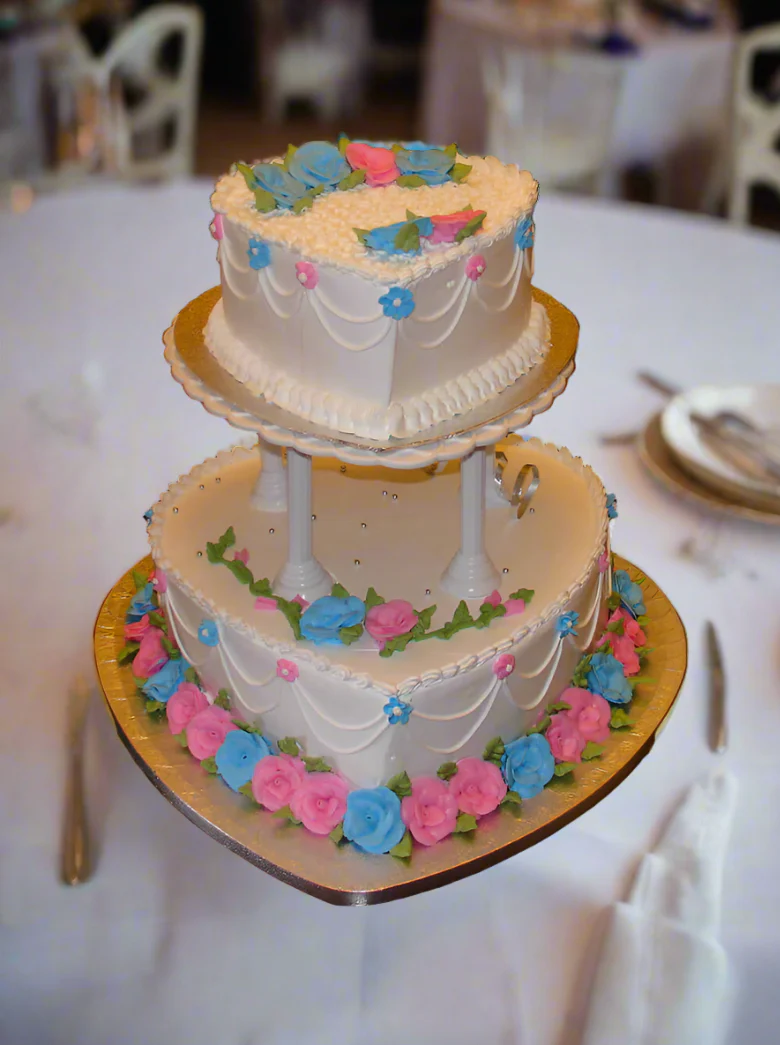 Anna Heart Wedding Cake - Image 3