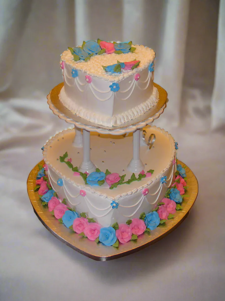 Anna Heart Wedding Cake - Image 4