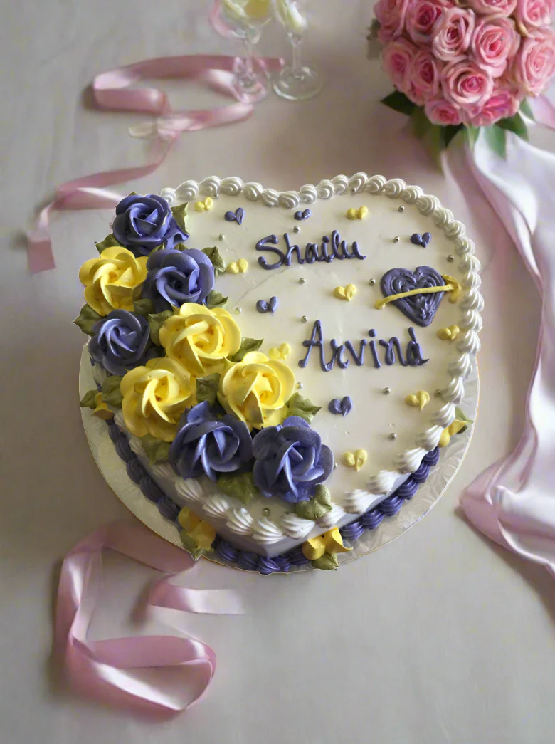 Anniversary Heart Cake - Image 4