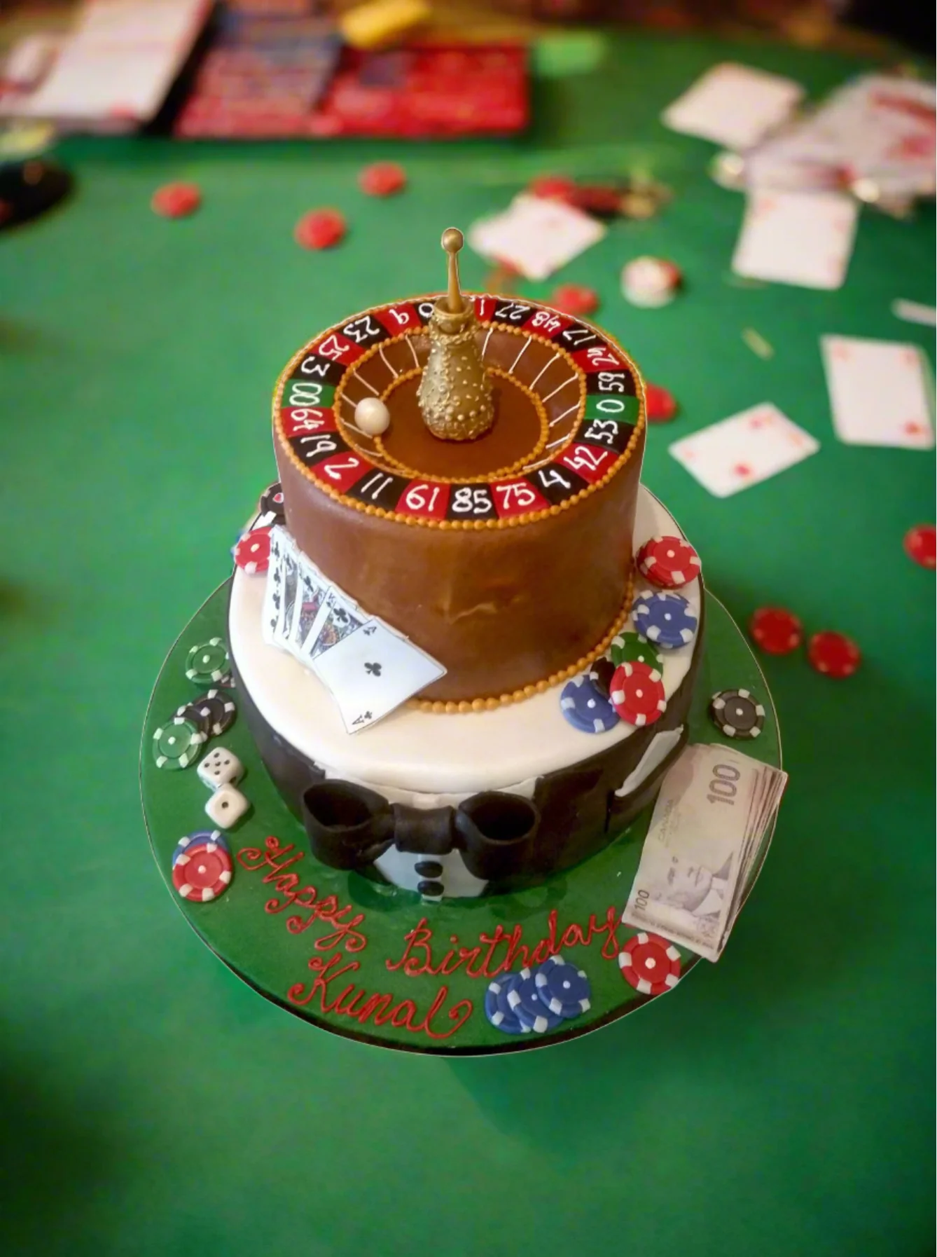 Casino Fondant Birthday Cake - Image 3