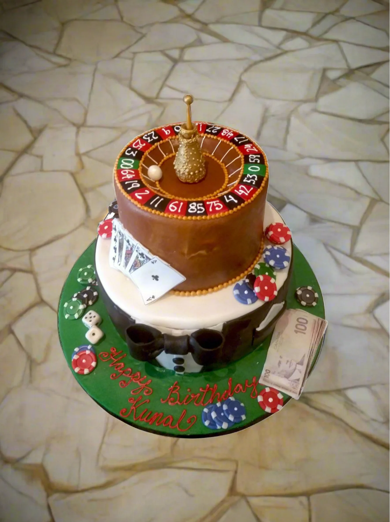 Casino Fondant Birthday Cake - Image 4