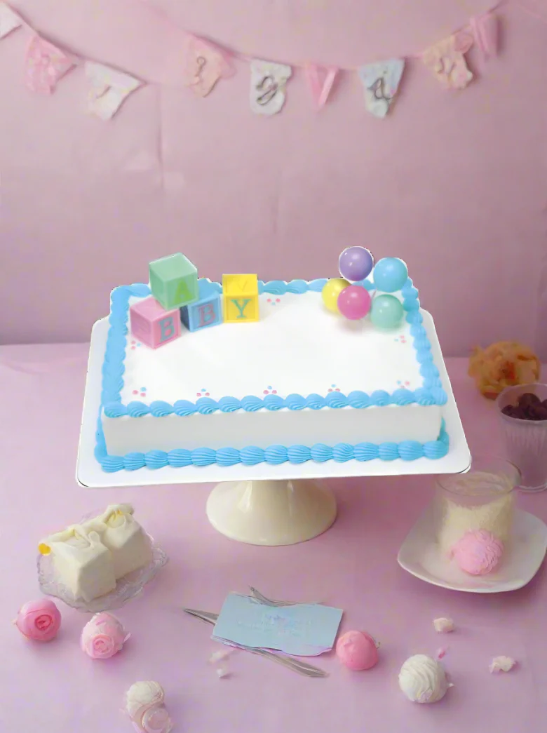 Derek Baby Block Baby Shower Cake - Image 4