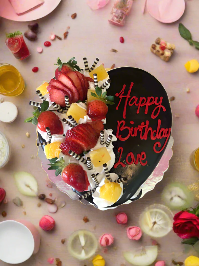 Fruit Heart Cake - Image 3