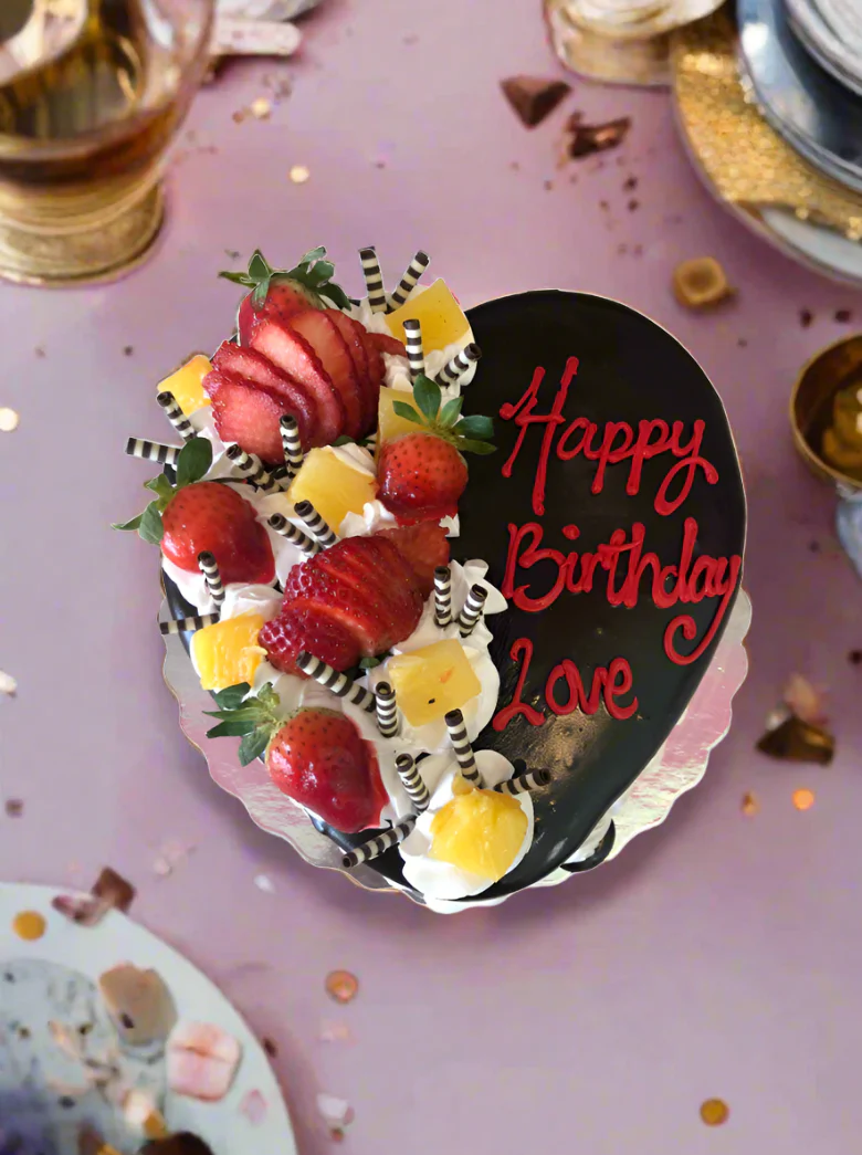 Fruit Heart Cake - Image 5