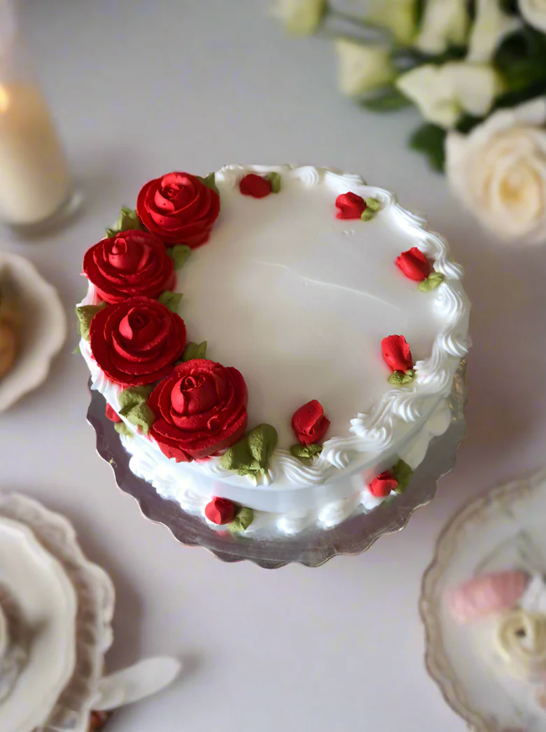 Red Flower Cake - Image 9