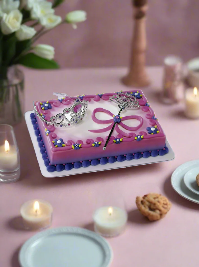 Royal Princess Crown Theme Cake - Image 3