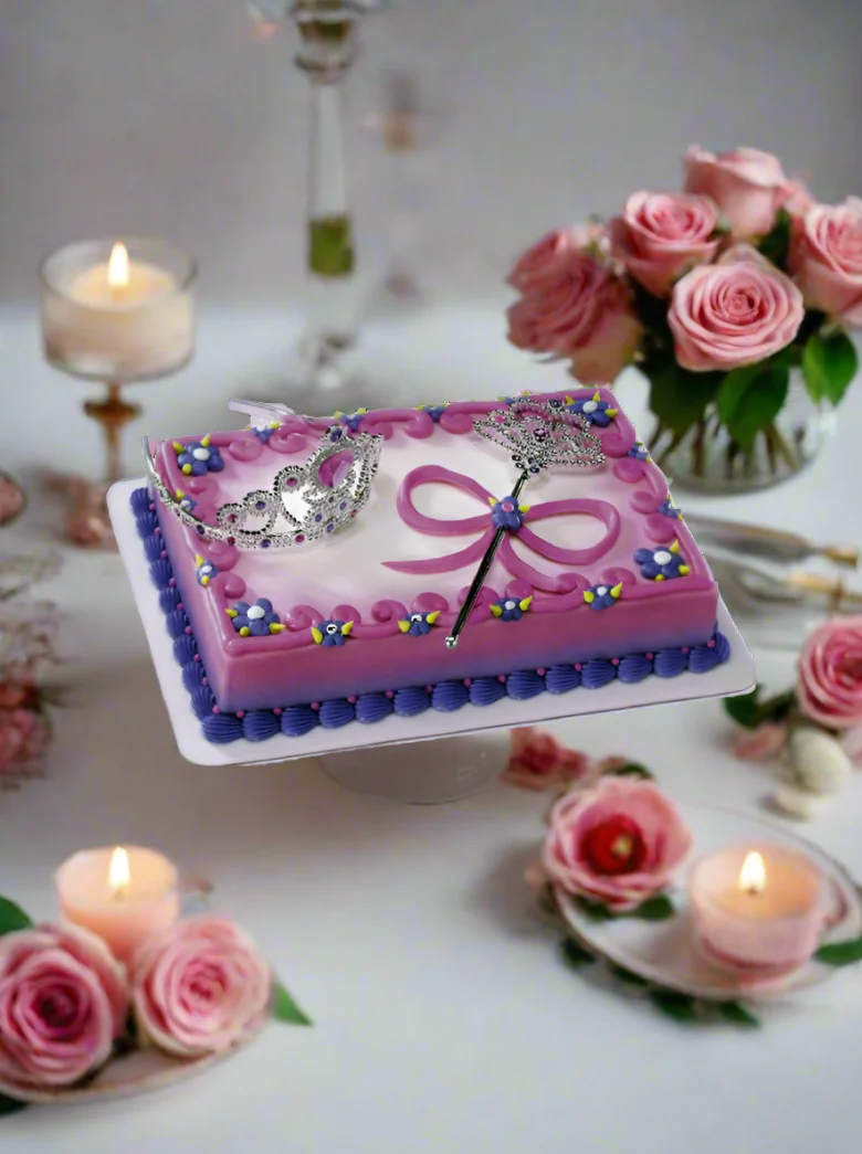 Royal Princess Crown Theme Cake - Image 4