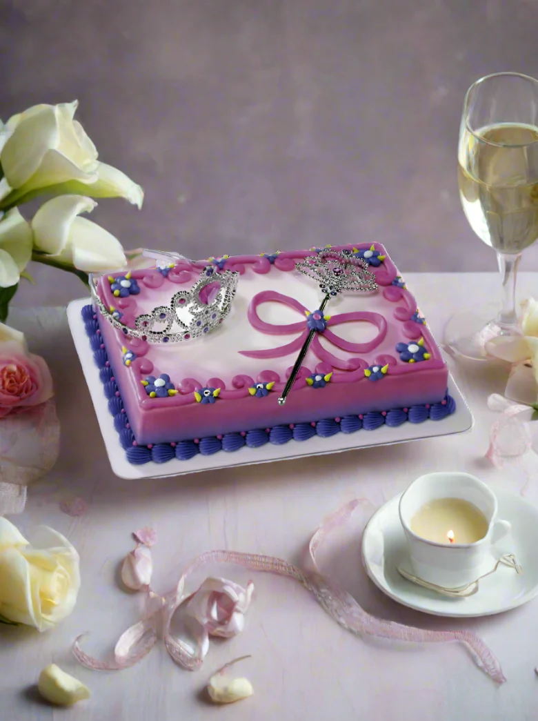 Royal Princess Crown Theme Cake - Image 5