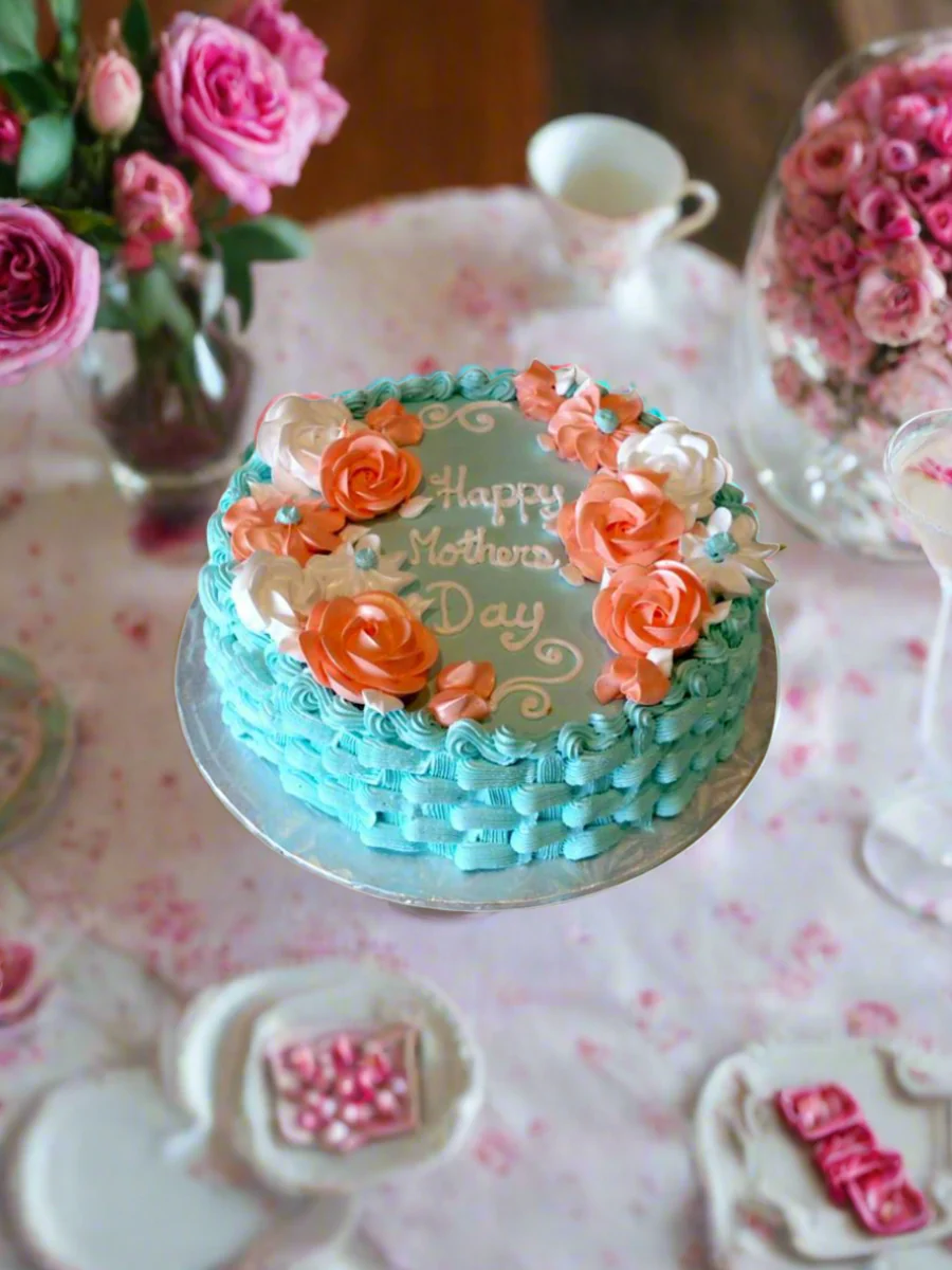 Teal Basket Cake - Image 3