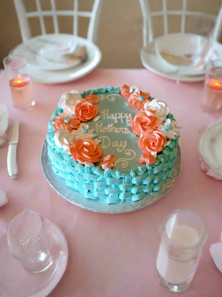 Teal Basket Cake - Image 4