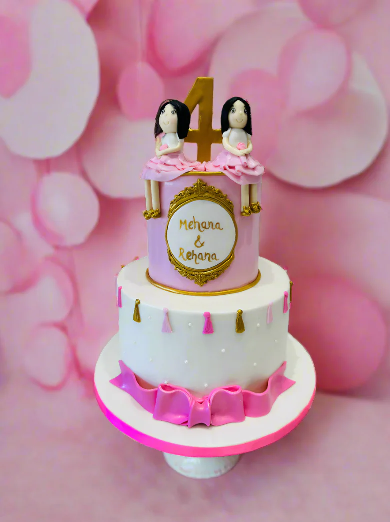 Twins Fondant Tiered Cake - Image 4